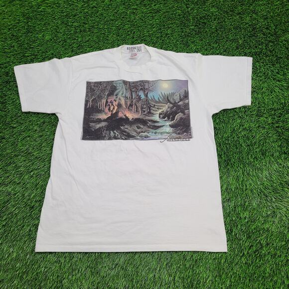 Vintage 1995 Native American Shirt Large 21x27 Audubon-Illusions - Picture 1 of 15